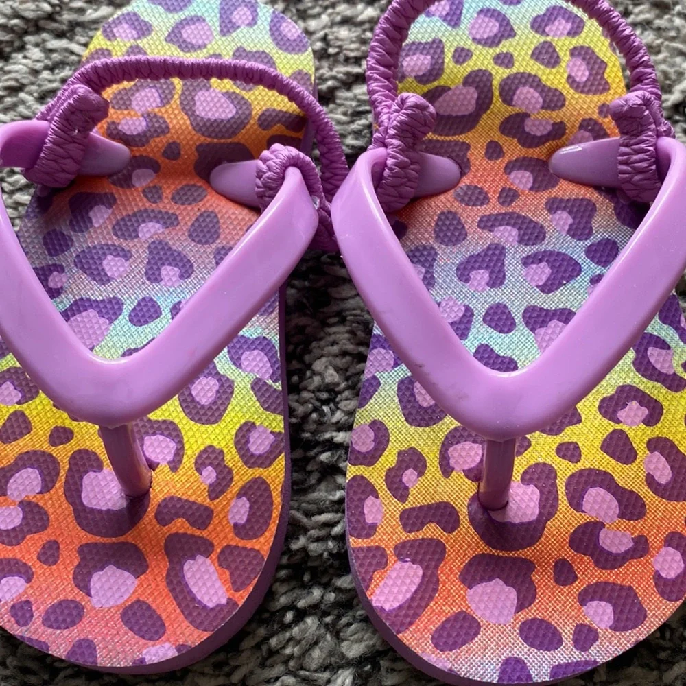 Toddler Cheetah Flip Flops